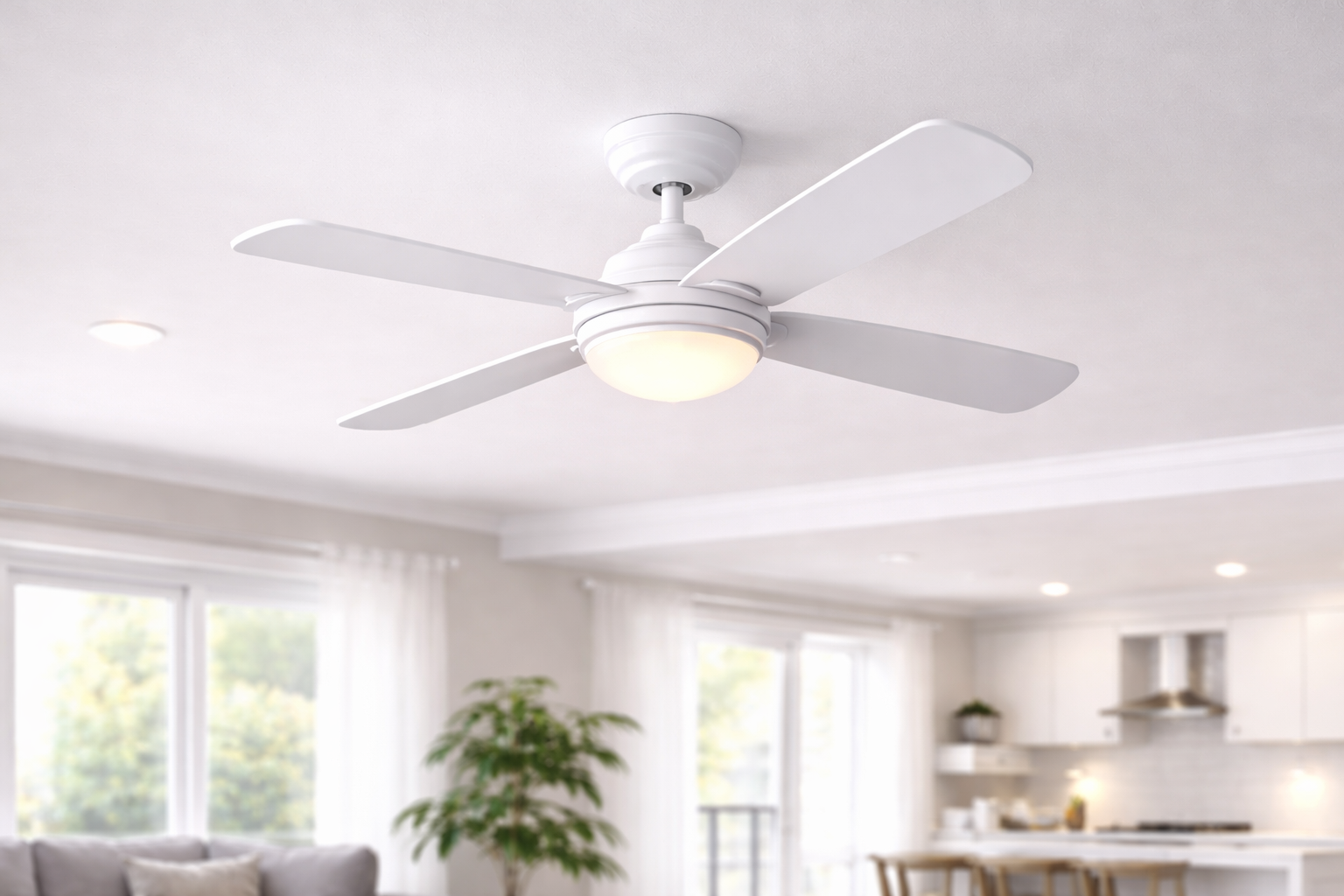 Ceiling fan installed in a Melbourne home by a licensed electrician