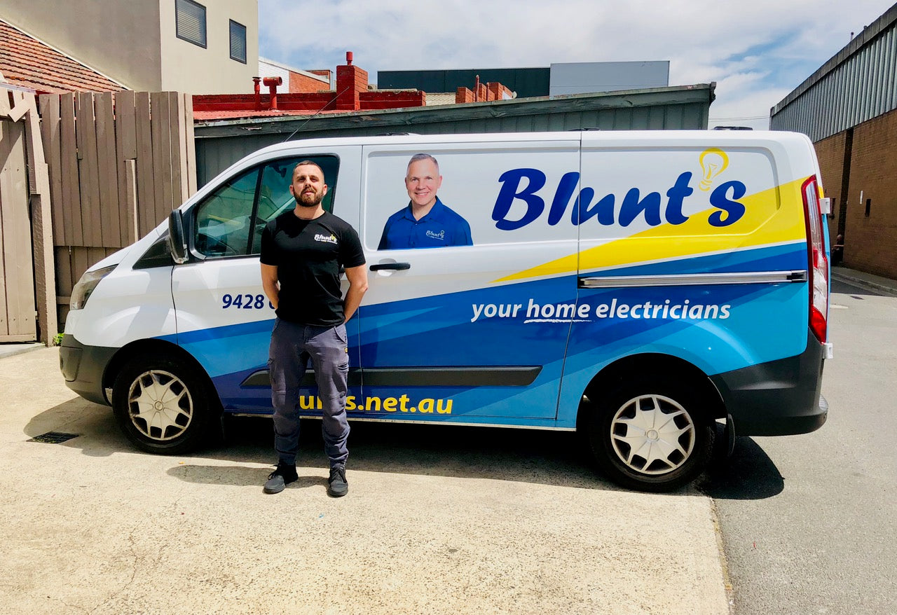 Licensed electrician in Melbourne working on residential electrical installation